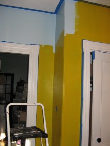 Painting the Loom Room Happy Yellow